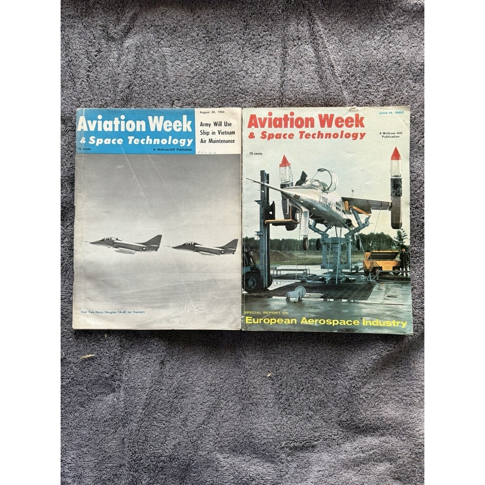 Vintage 1965 Aviation Week & Space Technology magazines lot of 2